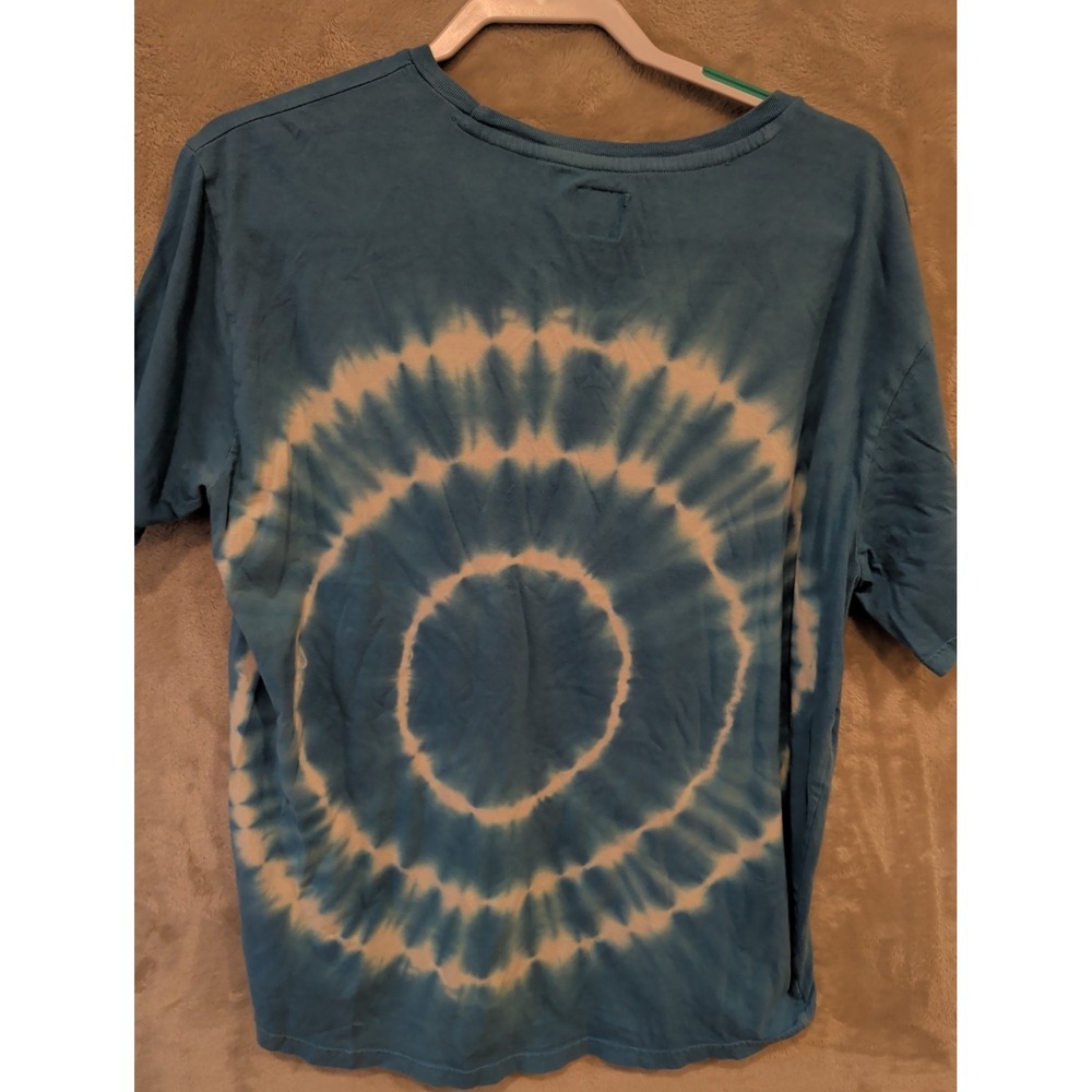 Black Jack Tie Dye T-Shirt Mens Large Blue Spiral Pocket Graphic Tee - Picture 4 of 6